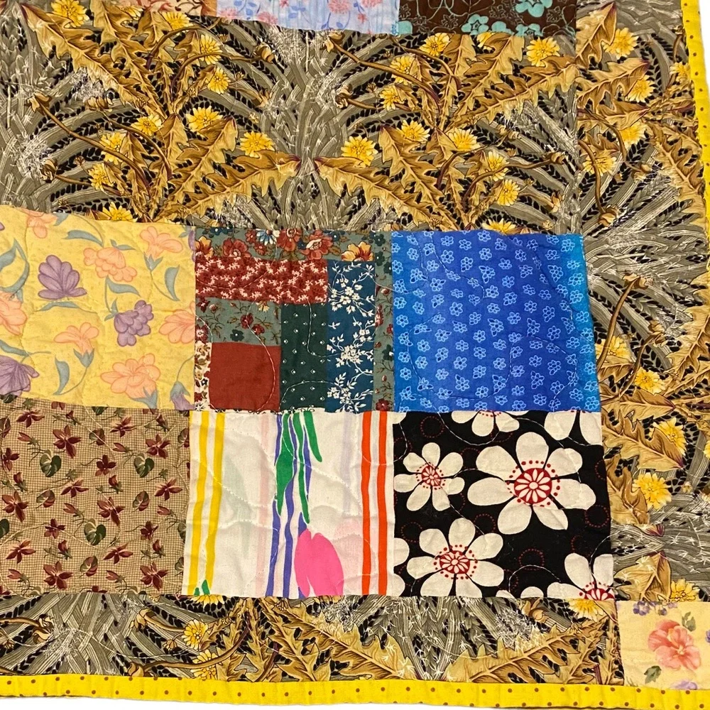 Quilt Blanket Handmade Baby Crib Toddler Nursery Patchwork Bright MultiColor